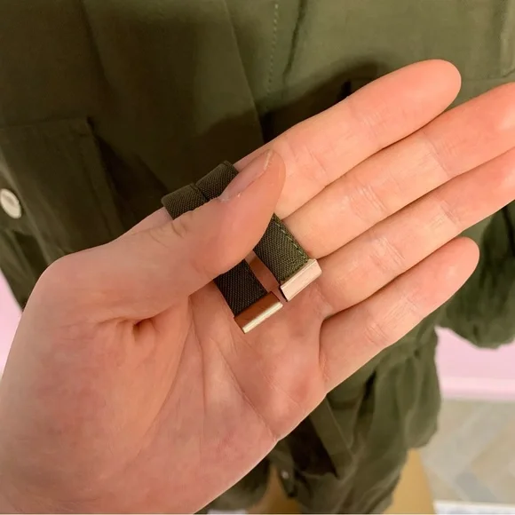 ZARA Army Green Longline Utility Jacket/Dress XS - Picture 14 of 16